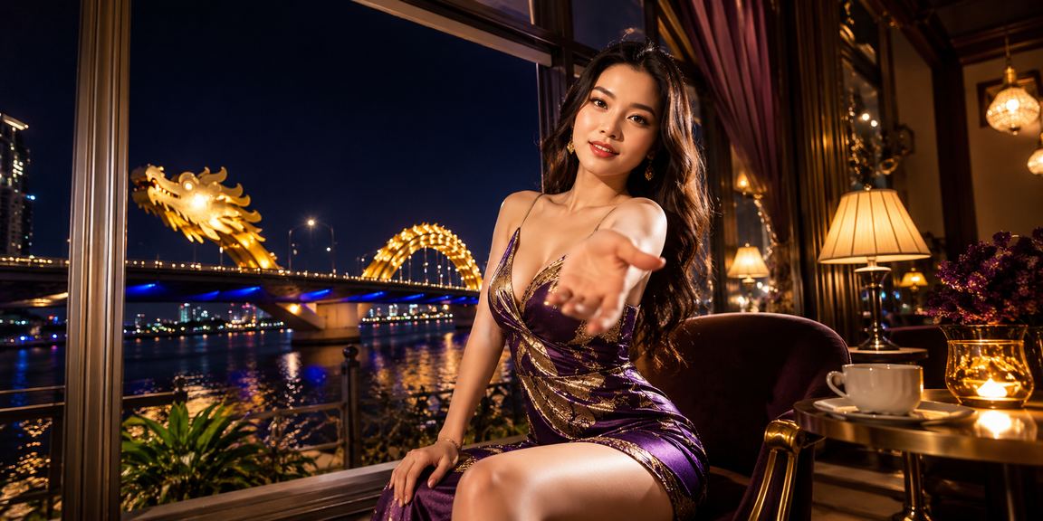Người dùng tại Đà Nẵng ngồi cà phê kiểm tra tài khoản và xem thông tin hoàn tiền trên điện thoại