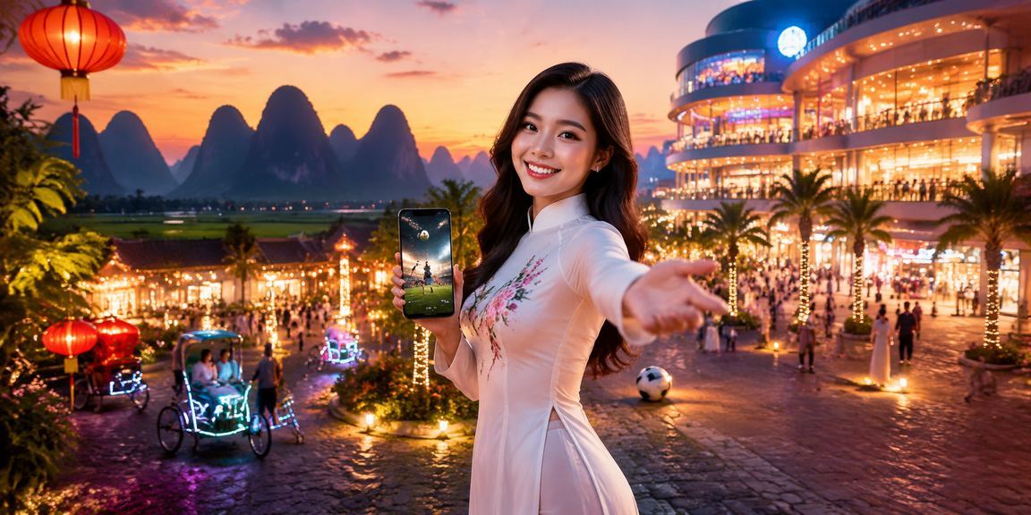 Người hâm mộ bóng đá tại Ninh Bình theo dõi trận đấu và thực hiện đặt cược trên điện thoại trong không khí lễ hội